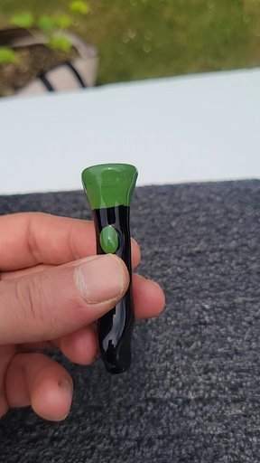 Preview pic of Jet black and jade green chillum