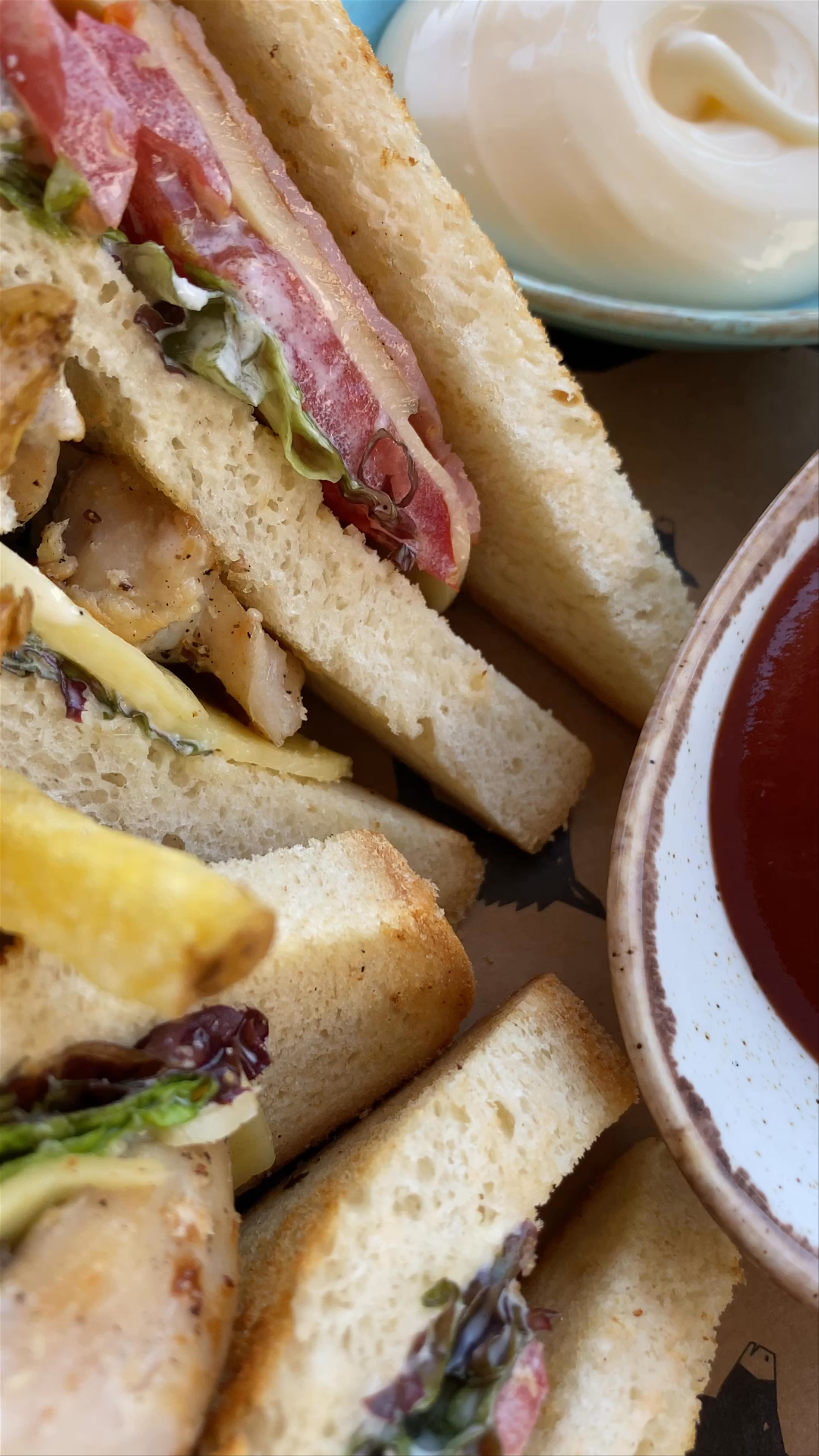 Delicious Club Sandwich and Crispy Fries at El Burro Mykonos