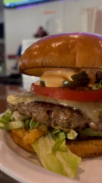 Schooners - El Diablo burger w/potato salad - Burgers Near Me - Largo, Florida