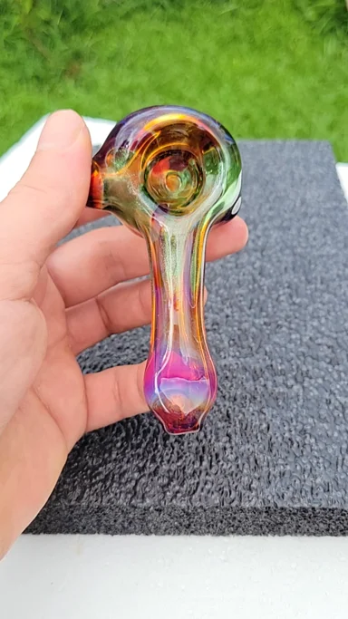 Preview pic of Color drip spoon  green stardust and amber purplicious