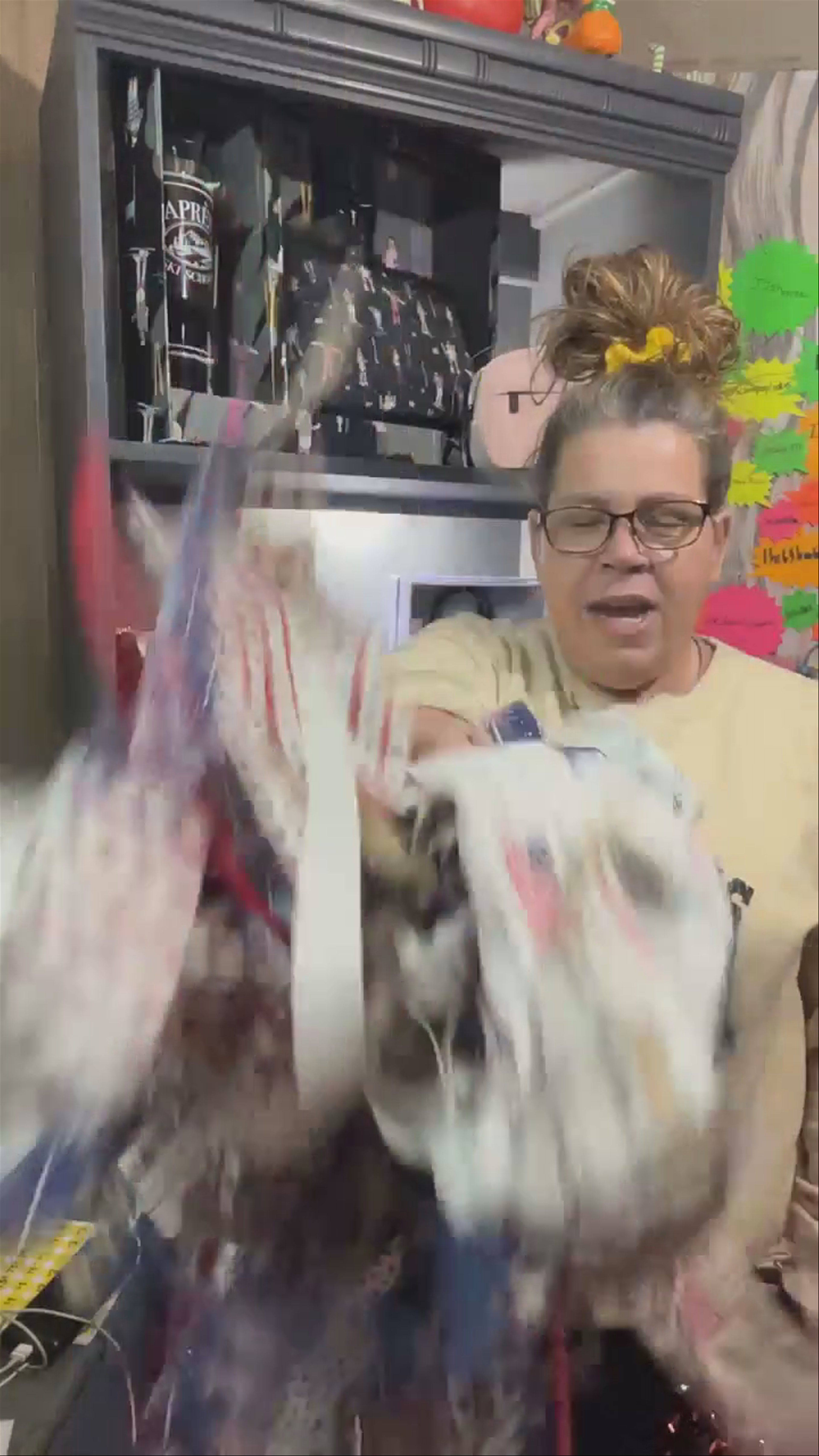Pull show- 14 bags.. then socks ? 💛