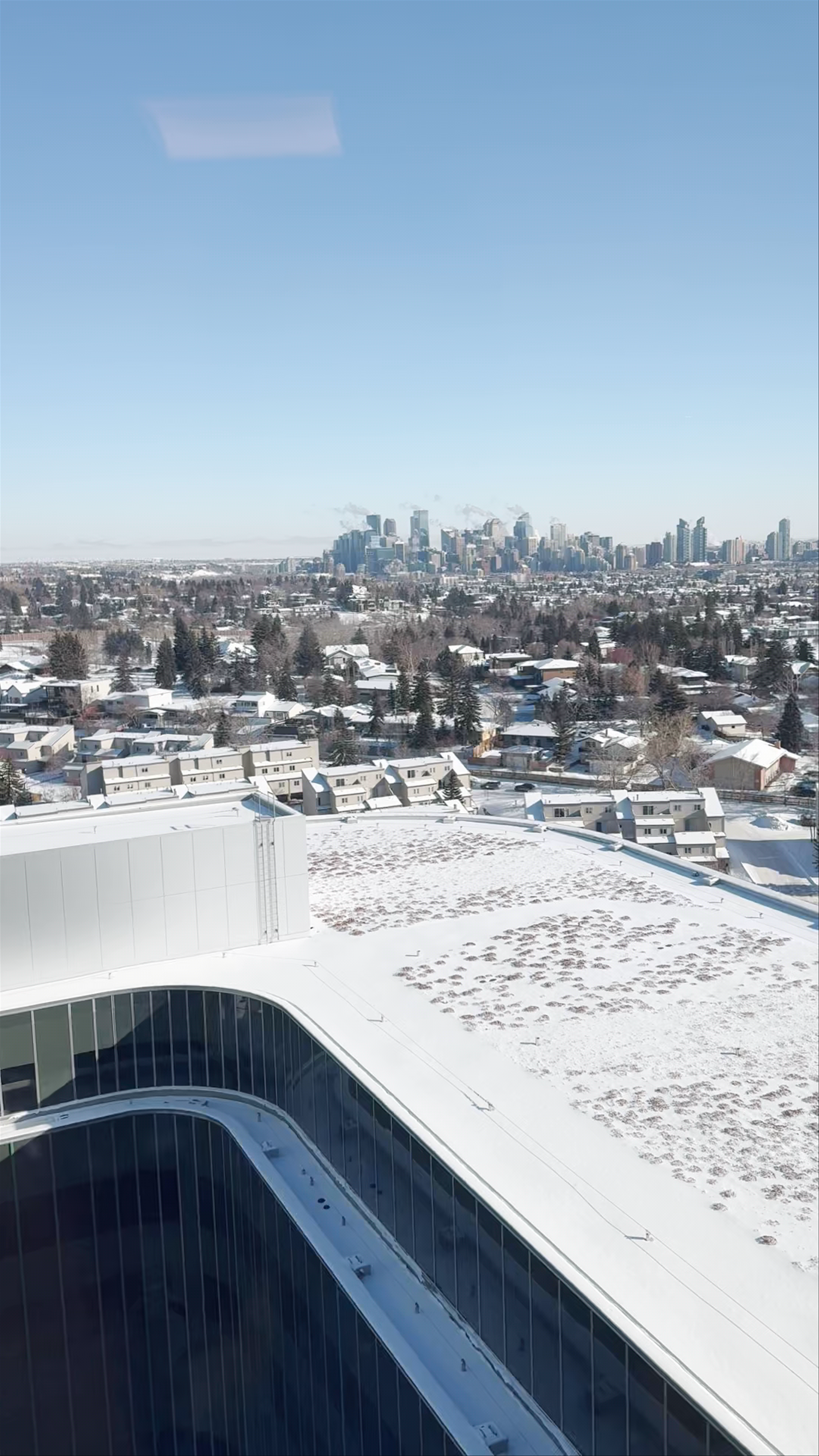 Winter Skyline View of Calgary Tower and Downtown Calgary