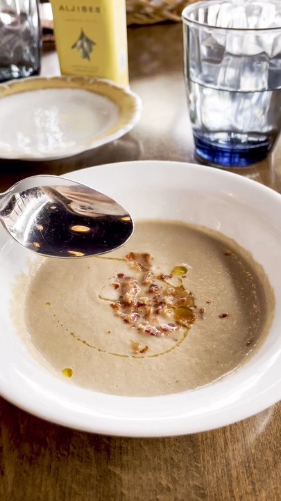 SER - 1st course during restaurant week: mushroom soup with jamón - Spanish Near Me - Arlington, Virginia