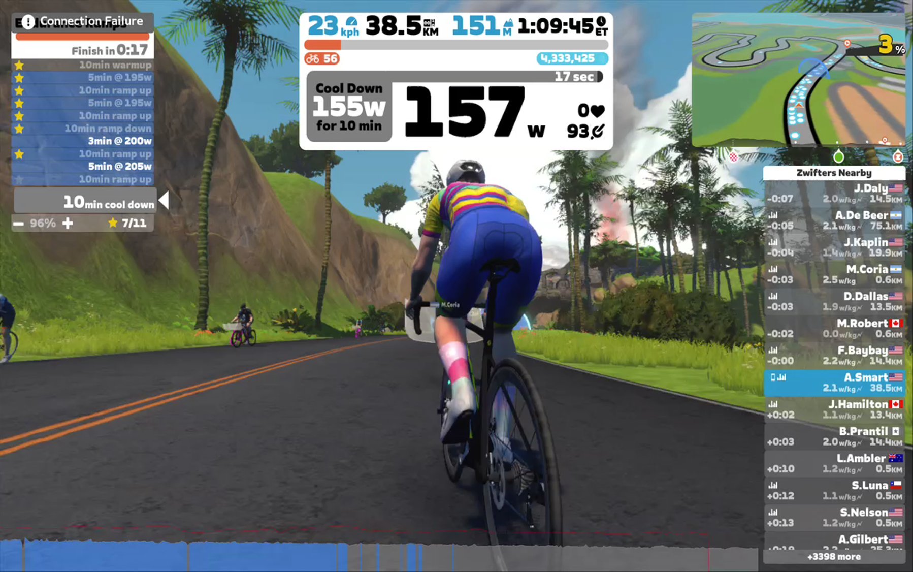 Zwift - Endurance Ramps on Spiral into the Volcano in Watopia