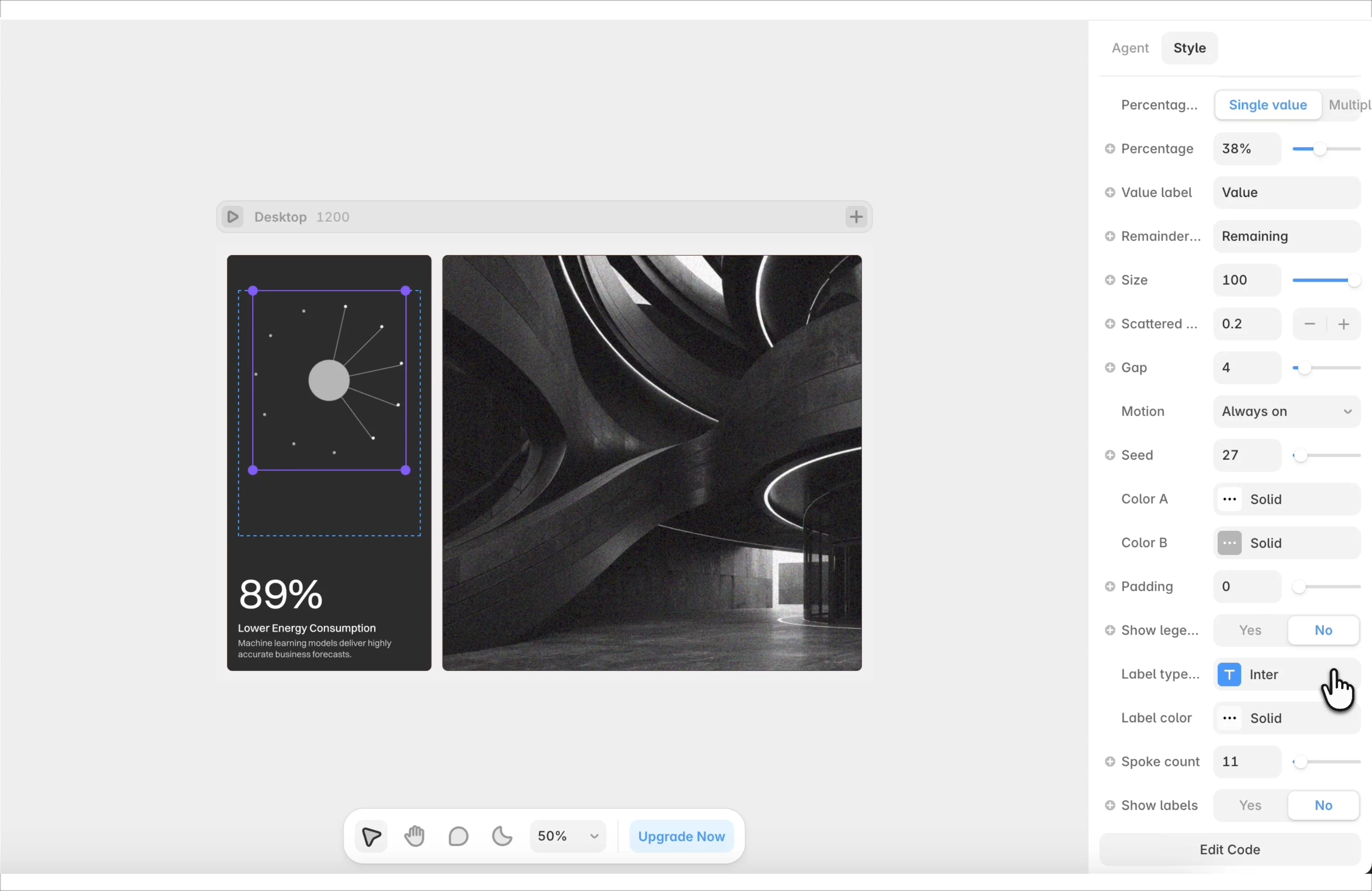 A little peak inside the customization of my new Framer component. It’s super flexible and fun to play with!