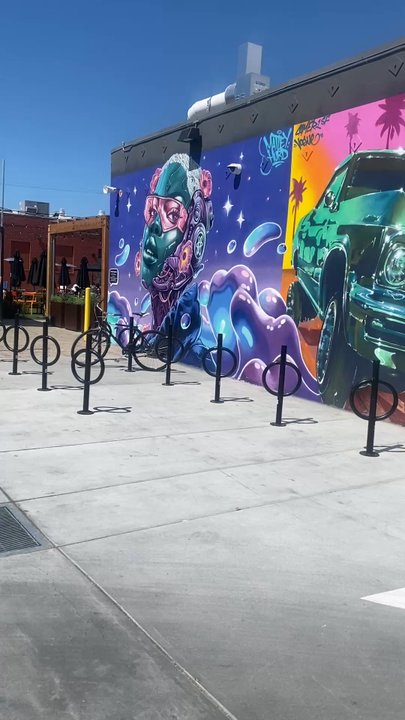 FOB West - Murals on right when entering parking lot. - Filipino Near Me - Oakland, California