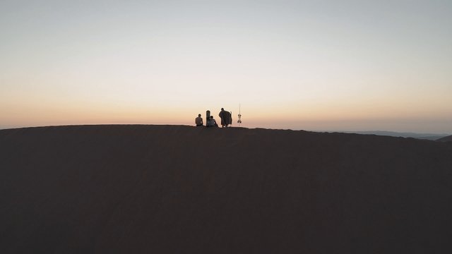 Travelers in the desert