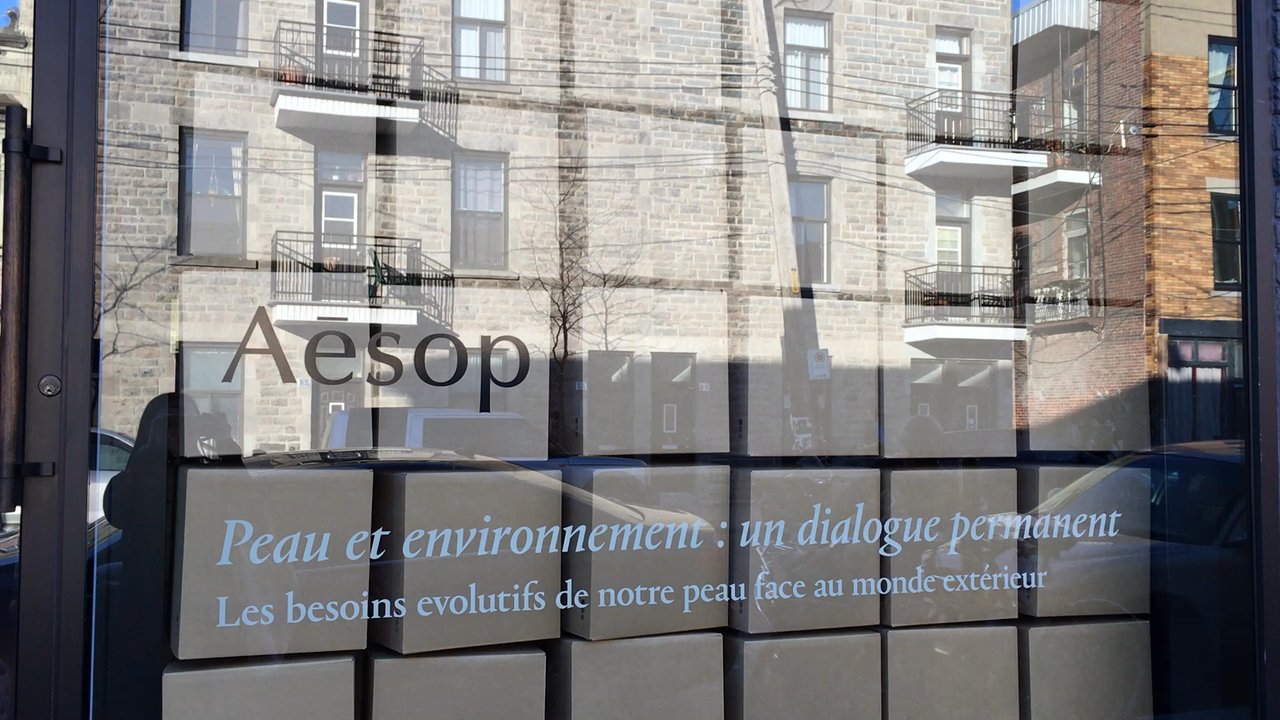 Aesop - New front display! - Cosmetics & Beauty Supply Near Me - Montreal, Quebec