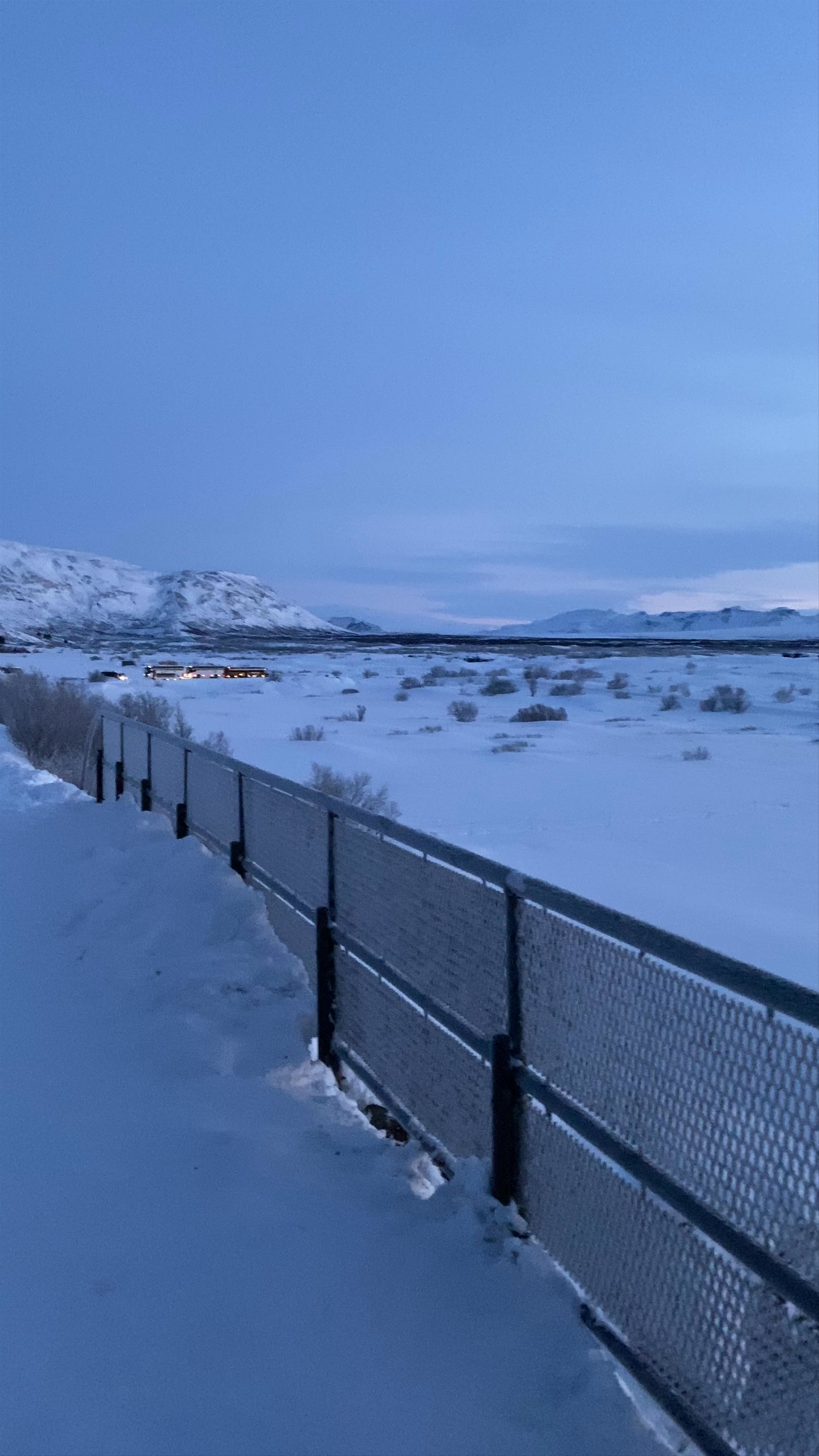 Þingvellir National Park Winter Serenity: Snowy Landscapes Near Selfoss, Iceland