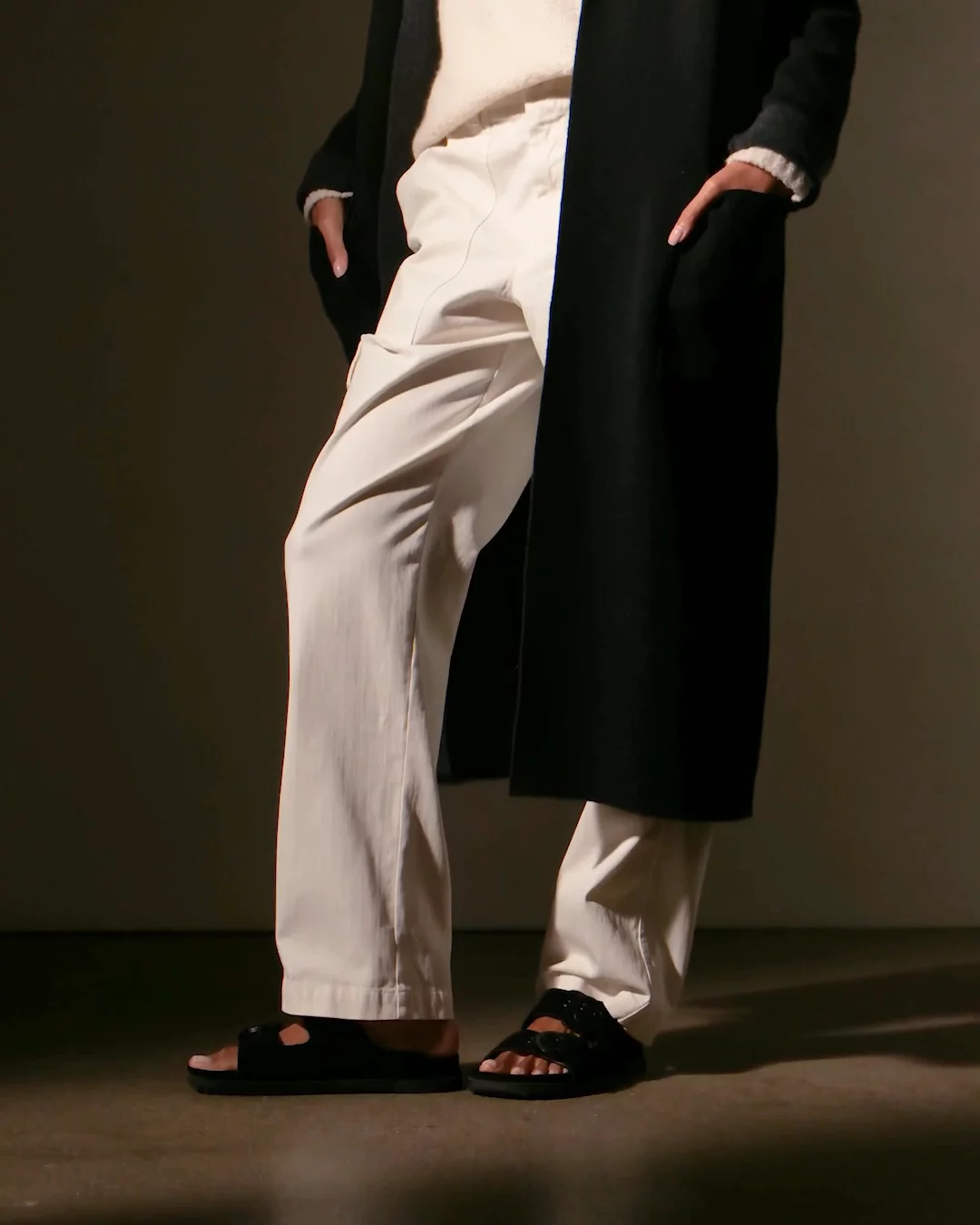 Cashmere Shawl Collar Coat - Black/Coal | James Perse Los