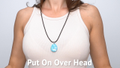 Larimar Galaxy Single Stone Necklace Marahlago