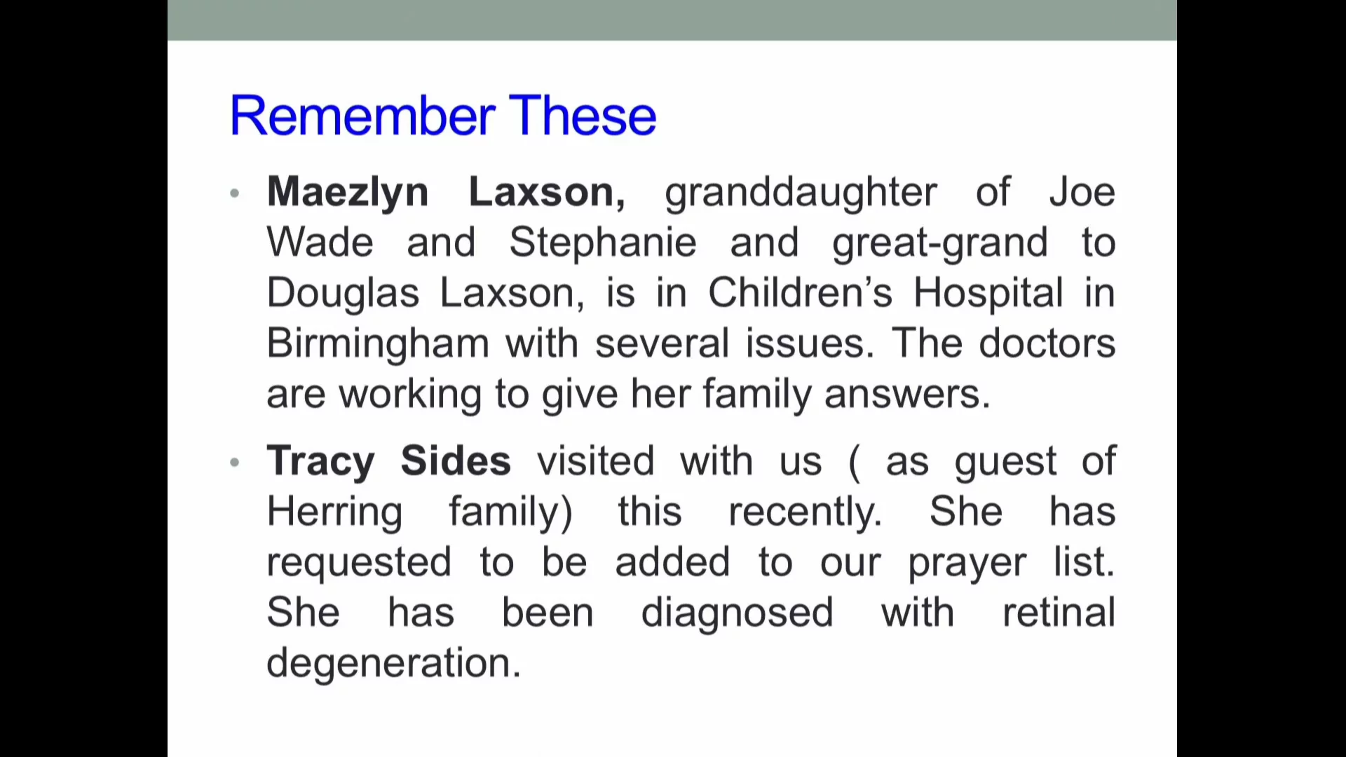 Bethel Service, June 01, 2025