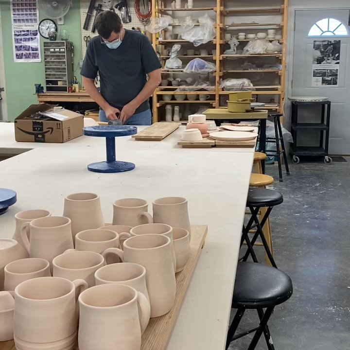 AA Clay Studio - Inside the studio with a private couples wheel lesson happening - Art Galleries Near Me - Louisville, Kentucky