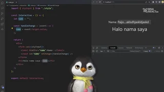 Komponen interaktif dengan useState preview