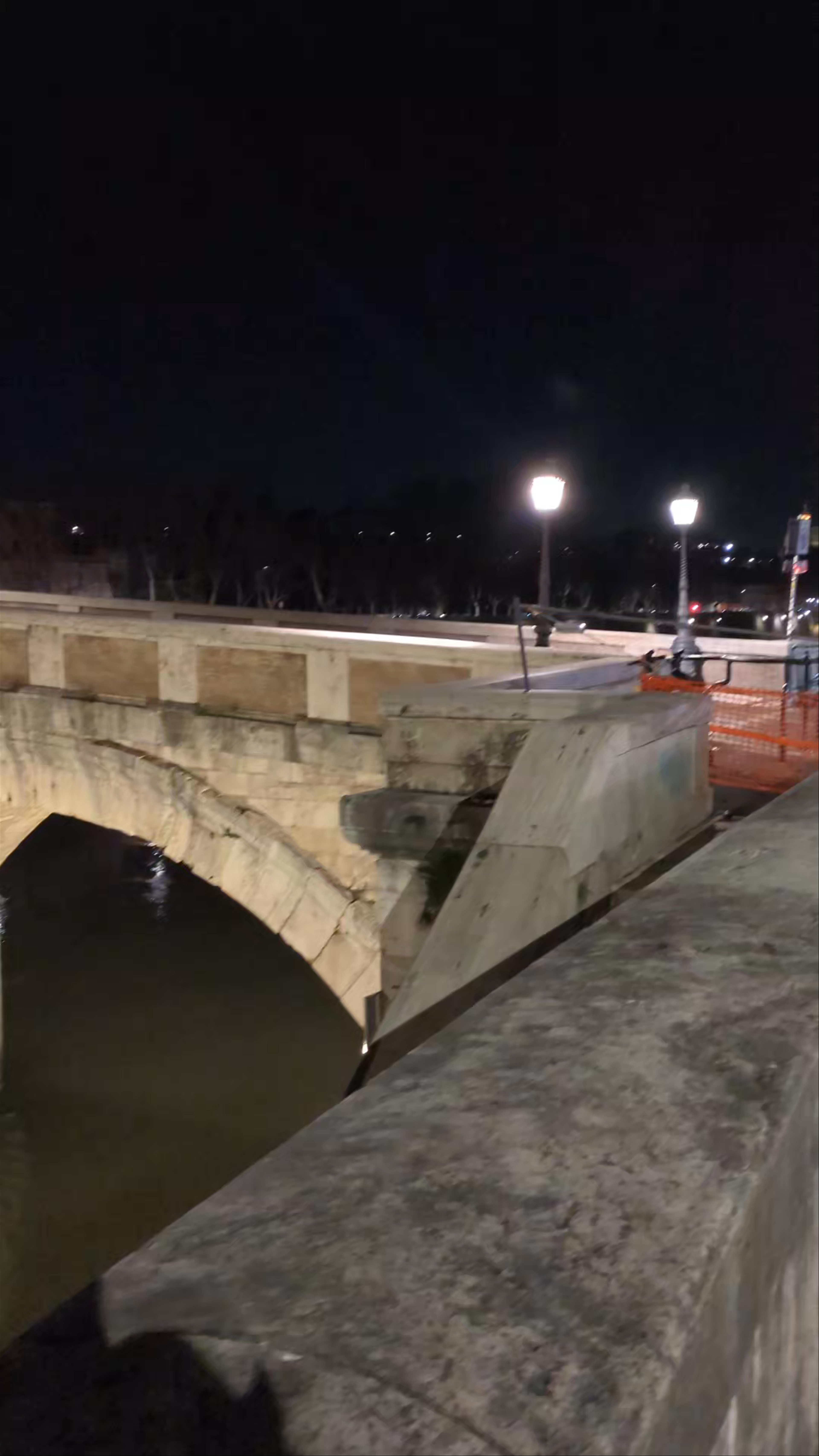 Ponte Sisto at Night: Illuminated Roman Bridge on the Tiber River