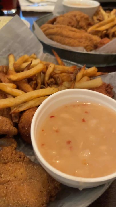 Catfish House - Catfish, white beans, fresh cut fries. Yummy - Seafood Near Me - Clarksville, Tennessee