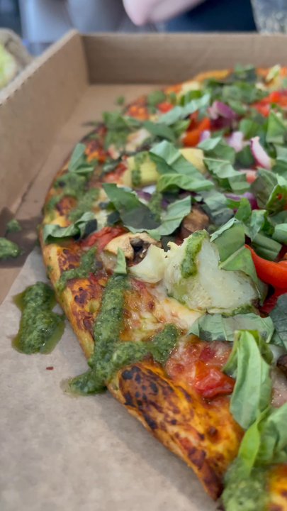 The Pizza Press - The Chronicle is a great veggie packed pizza with lots of amazing flavors. - Salad Near Me - Irvine, California