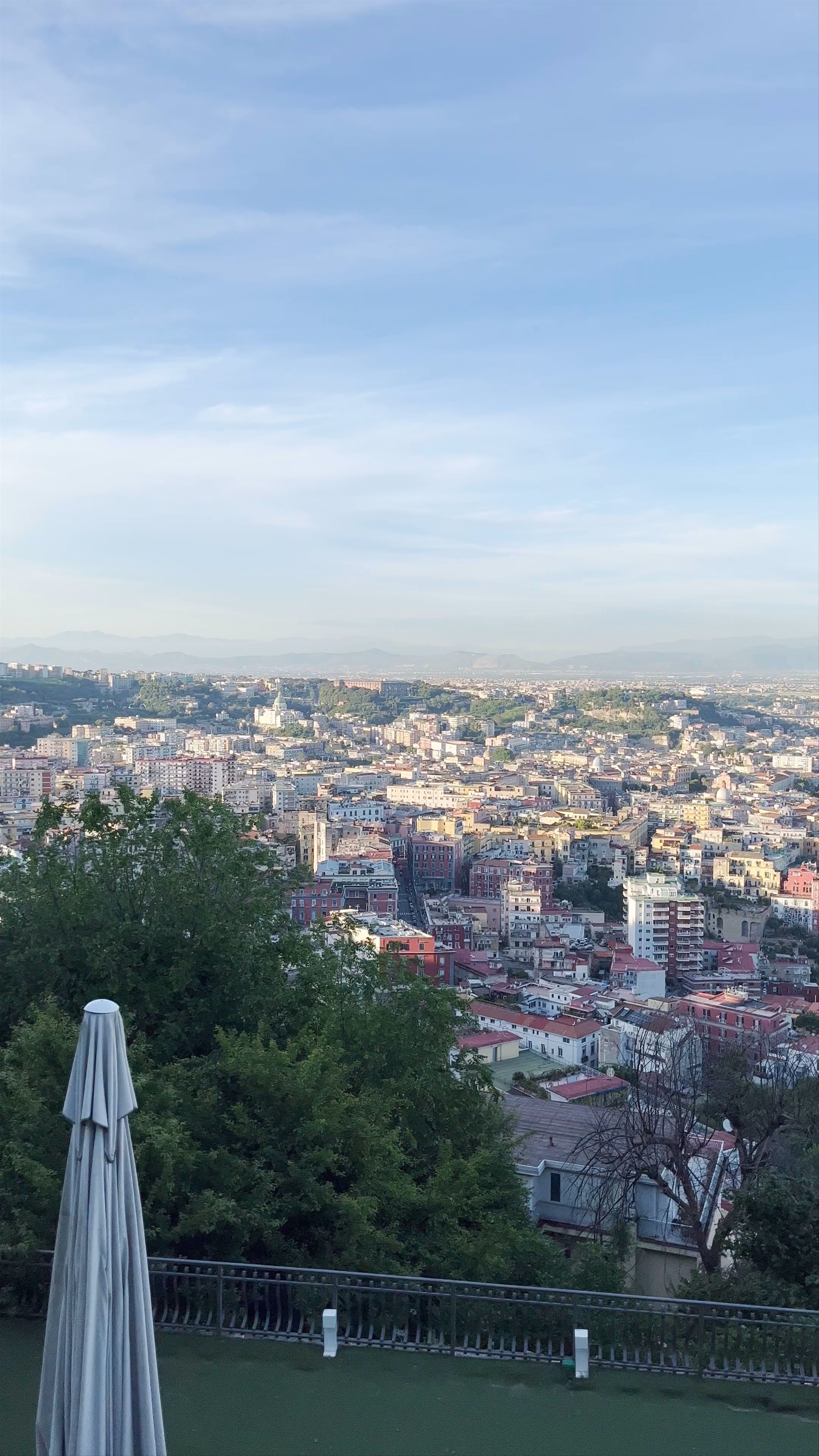 Panoramic Cityscape of Naples with Mount Vesuvius View