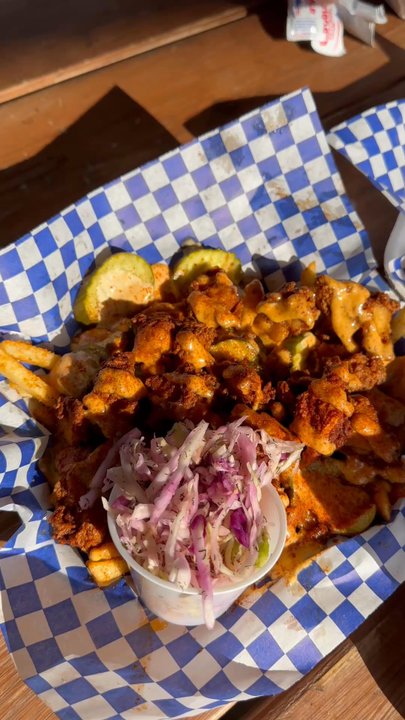 FireHouse Gastro Park - Dirty Bird Fries, Fried Pickles, and I don't remember what kind of sandwich that is. - Coffee & Tea Near Me - Grand Prairie, Texas