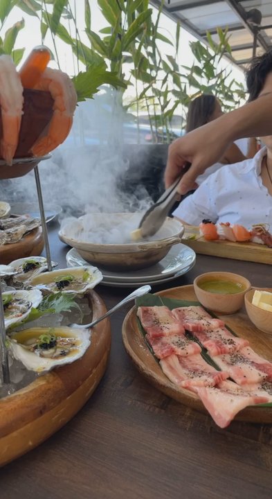 KA Sushi - Wagyu belly hot rock, seafood tower - Japanese Near Me - Houston, Texas