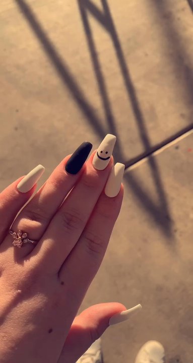Pretty Nails - Acrylic set with different colors on each hand and design - Nail Salons Near Me - Boulder City, Nevada