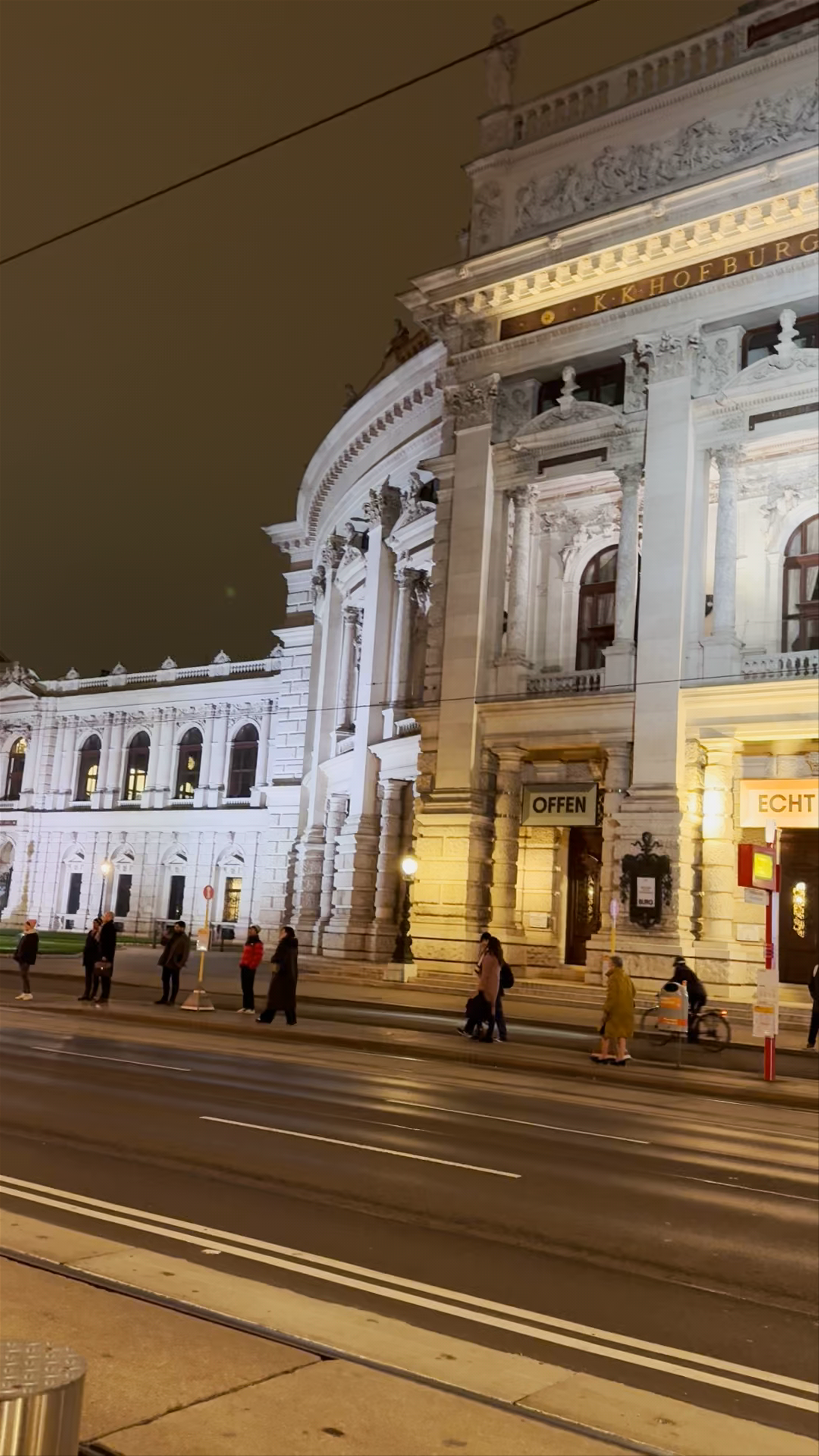 Nighttime at Burgtheater, Vienna: A Majestic Historic Landmark