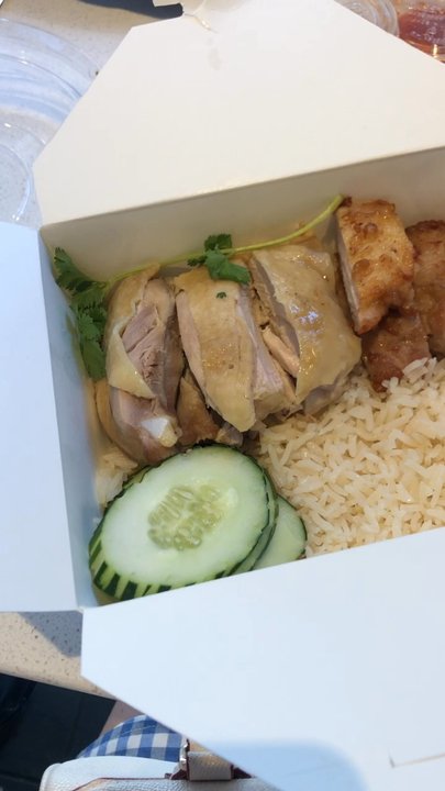 Hen Chicken Rice - The mix. Come with soup. - Thai Near Me - Somerville, Massachusetts