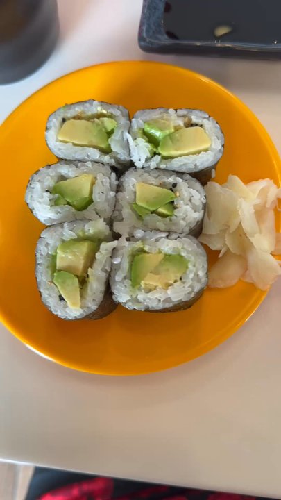 Oishii Sushi - Left-Avocado Maki ( 6 pc ) Right- Veggie - Japanese Near Me - Springfield, Oregon