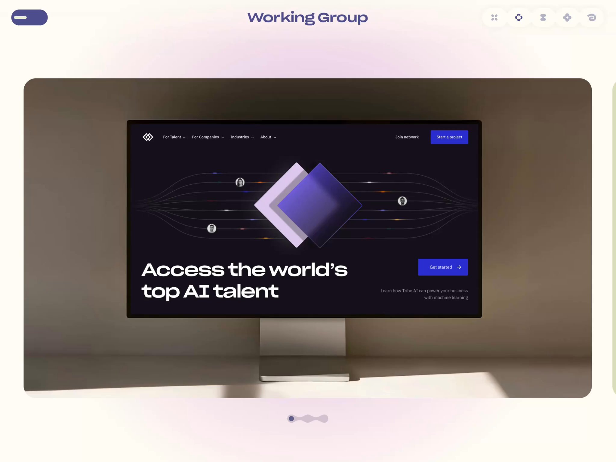 Thumbnail for workinggroup.studio/, a Framer Experts site by Adriano Reis.