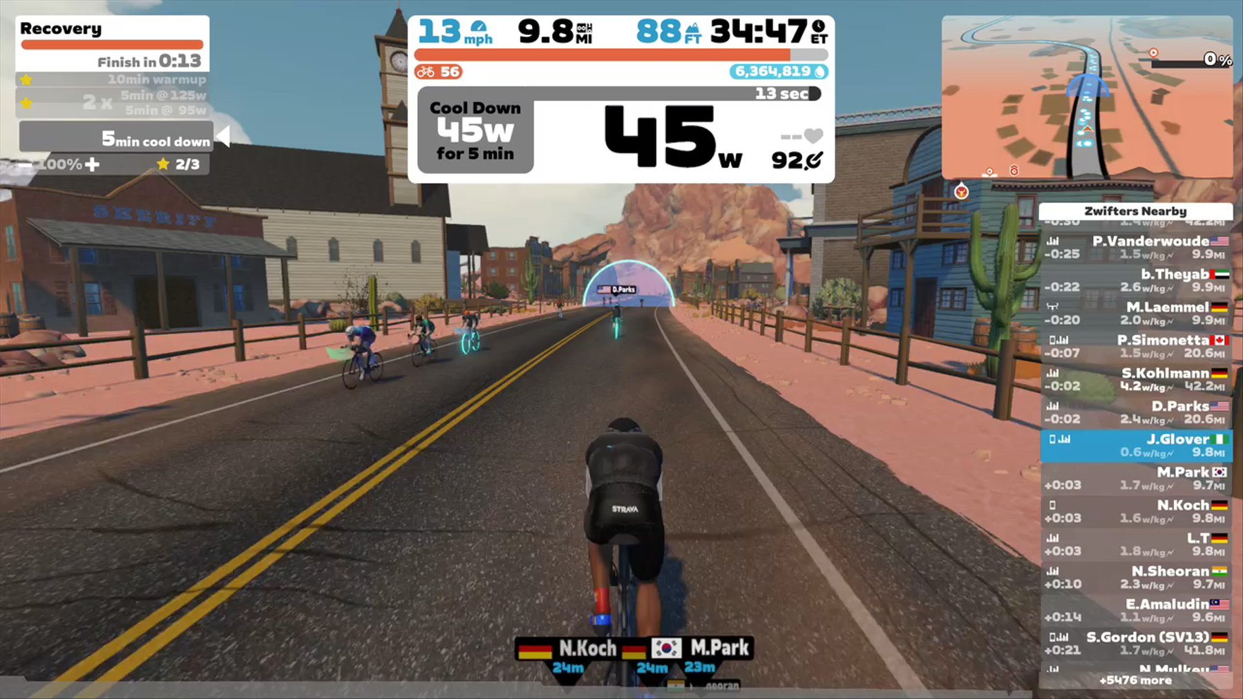 Zwift - Recovery in Watopia