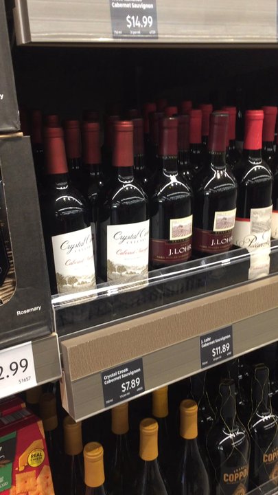 ALDI - Aisle of alcohol and snacks! - Grocery Near Me - Long Beach, California