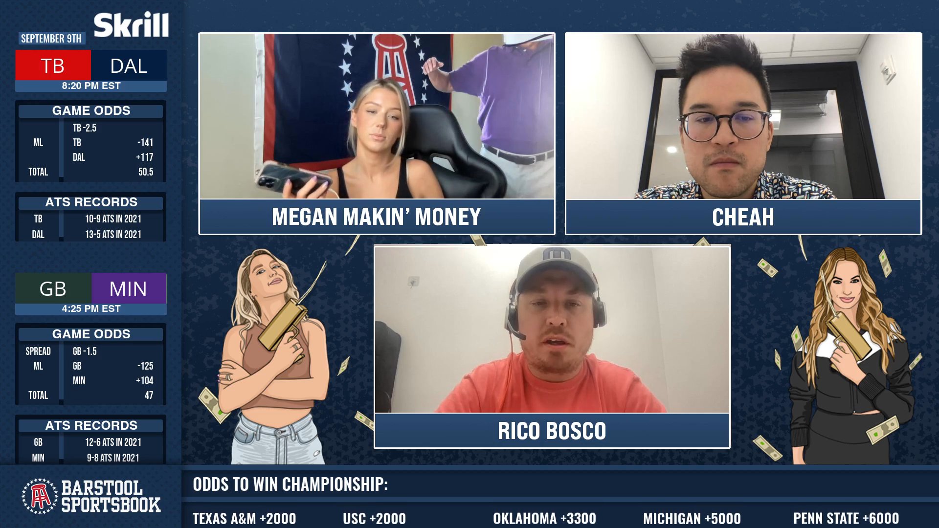 Money Shots is LIVE talking week 1 NFL favorite plays