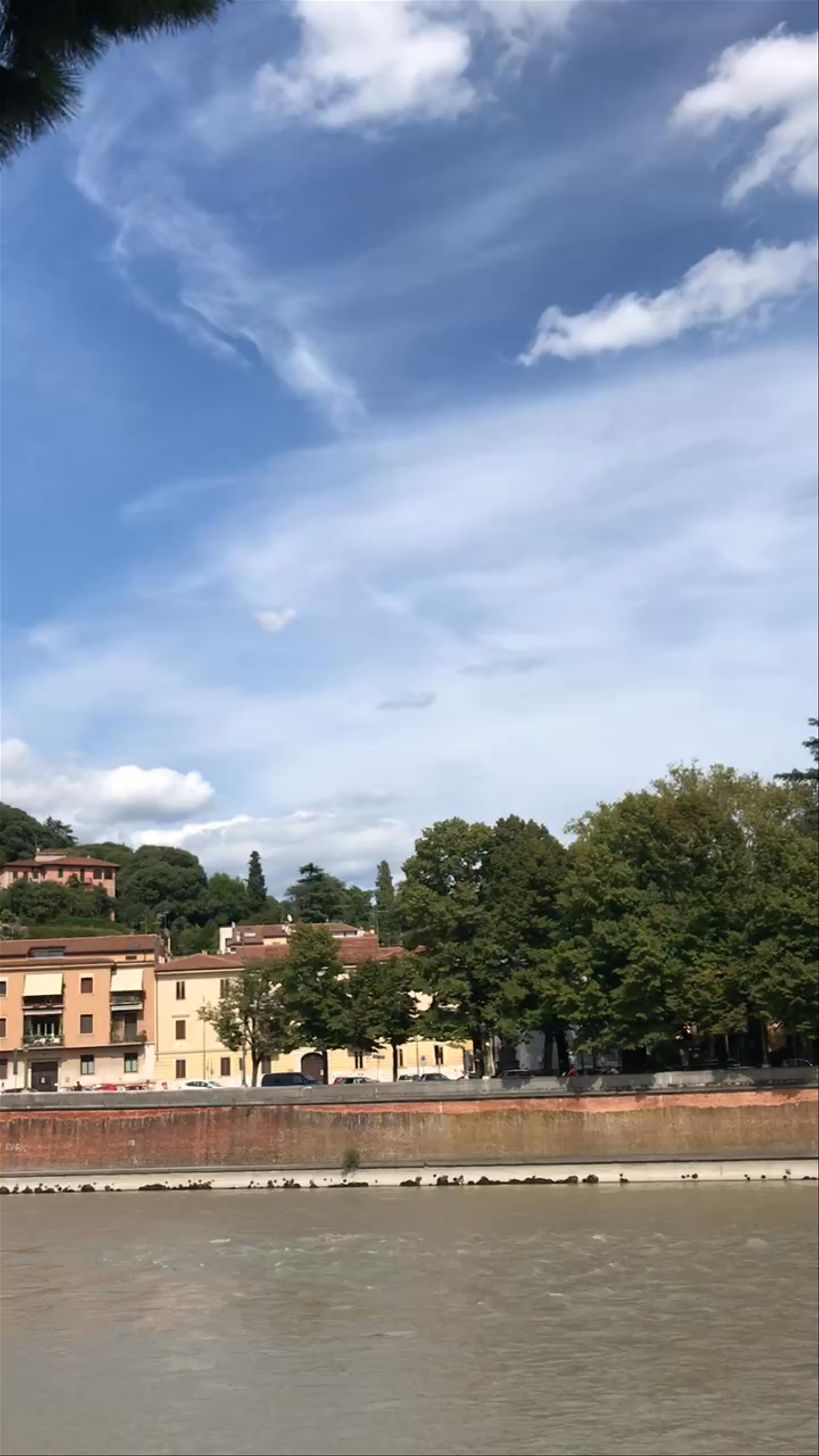 Scenic Riverside Views in Verona, Italy
