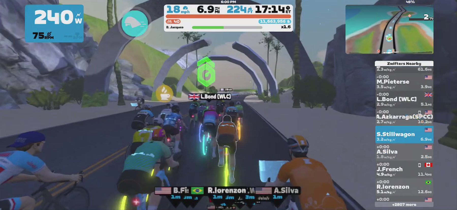Zwift - Pacer Group Ride: Flat Route in Watopia with Jacques