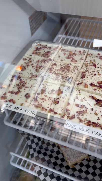 Polk & Sutter Cafe Deli - Case of desserts (milk cakes, cheesecakes, fruit, etc) - Delis Near Me - San Francisco, California