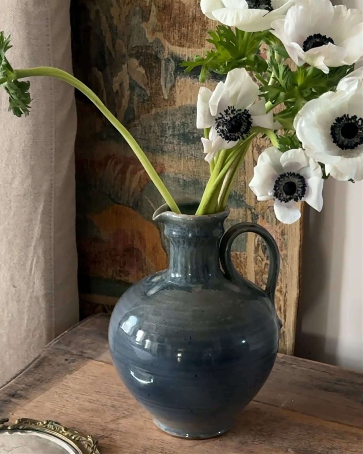 Blue Glazed Pitcher