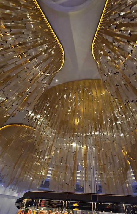 Bleau Bar - Chandelier Lights overhead - Cocktail Bars Near Me - Las Vegas, Nevada