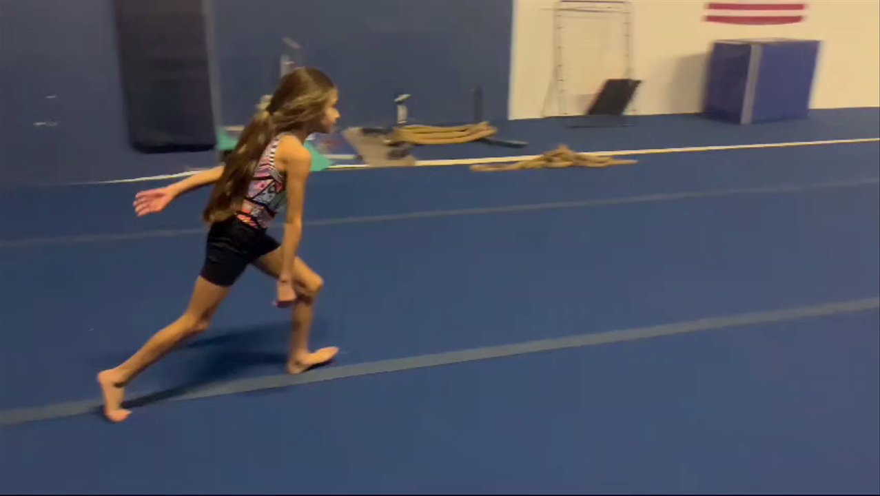 Genesis Gymnastics - Finally got her round off back hand spring. - Gyms Near Me - Lancaster, California