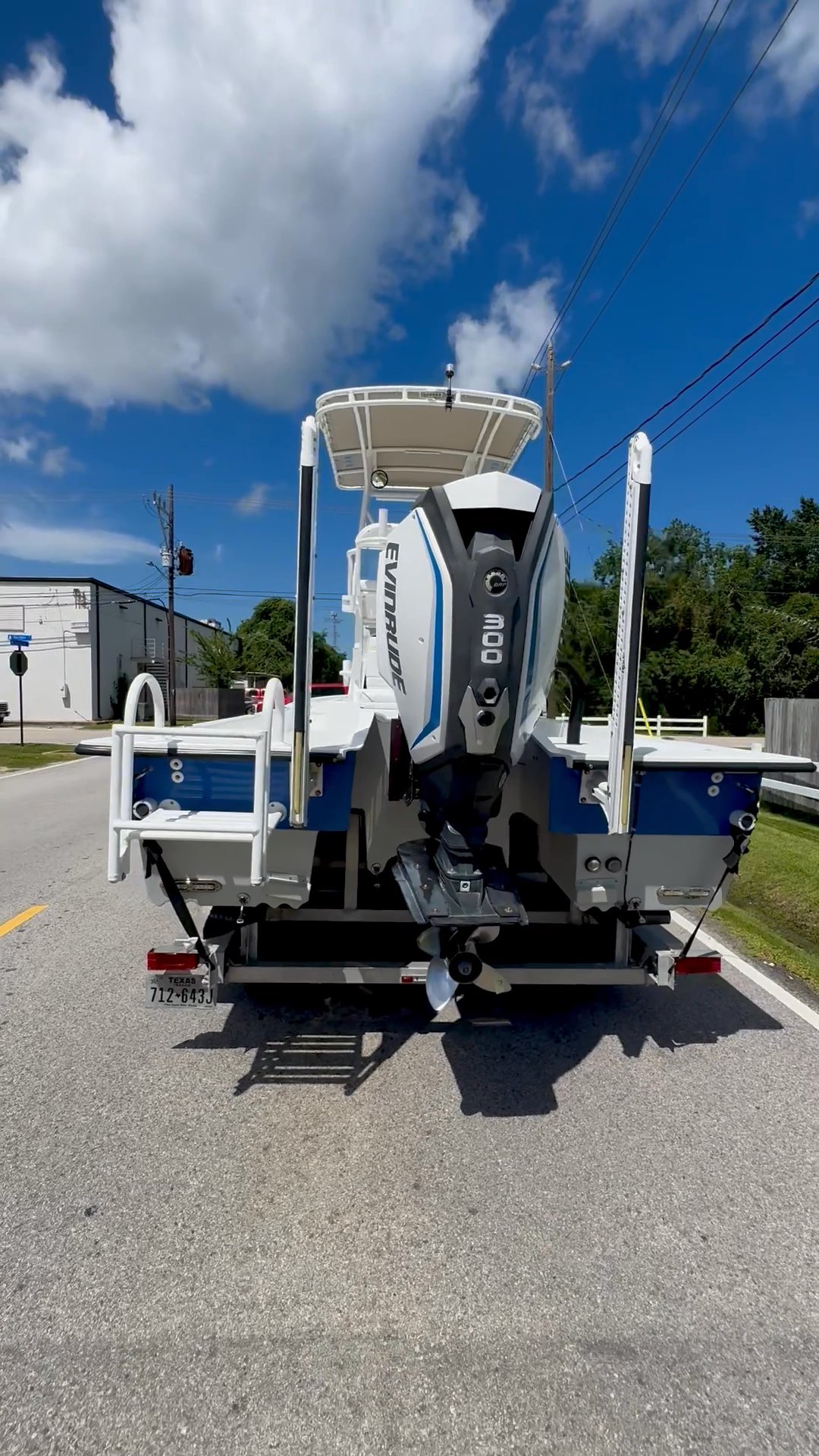 2017 Shallow Sport X3 being pushed by a Evinrude 3...