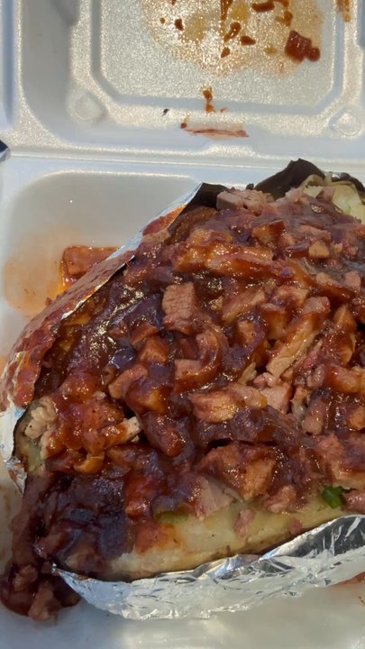 Stockyard Bar BQ - Stuffed BBQ Brisket Potato - Barbeque Near Me - Houston, Texas