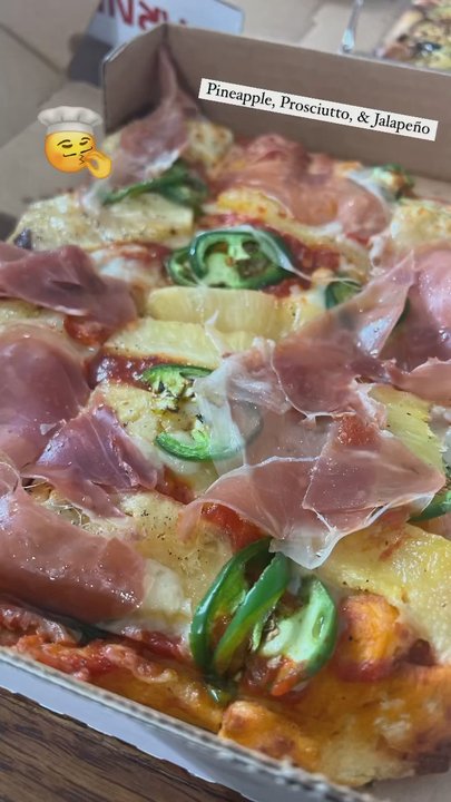 Triple Beam Pizza - Pineapple, prosciutto, and jalapeños - Pizza Near Me - Glendora, California