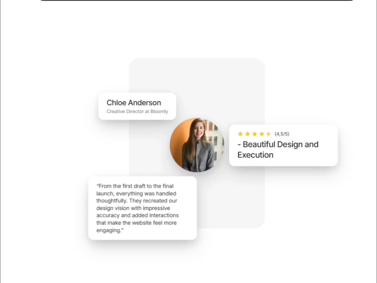 3D Testimonials Flow