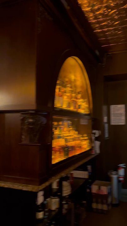 The Whiskey - 5 displays Full of Whiskeys not including the back area - Whiskey Bars Near Me - Fort Collins, Colorado