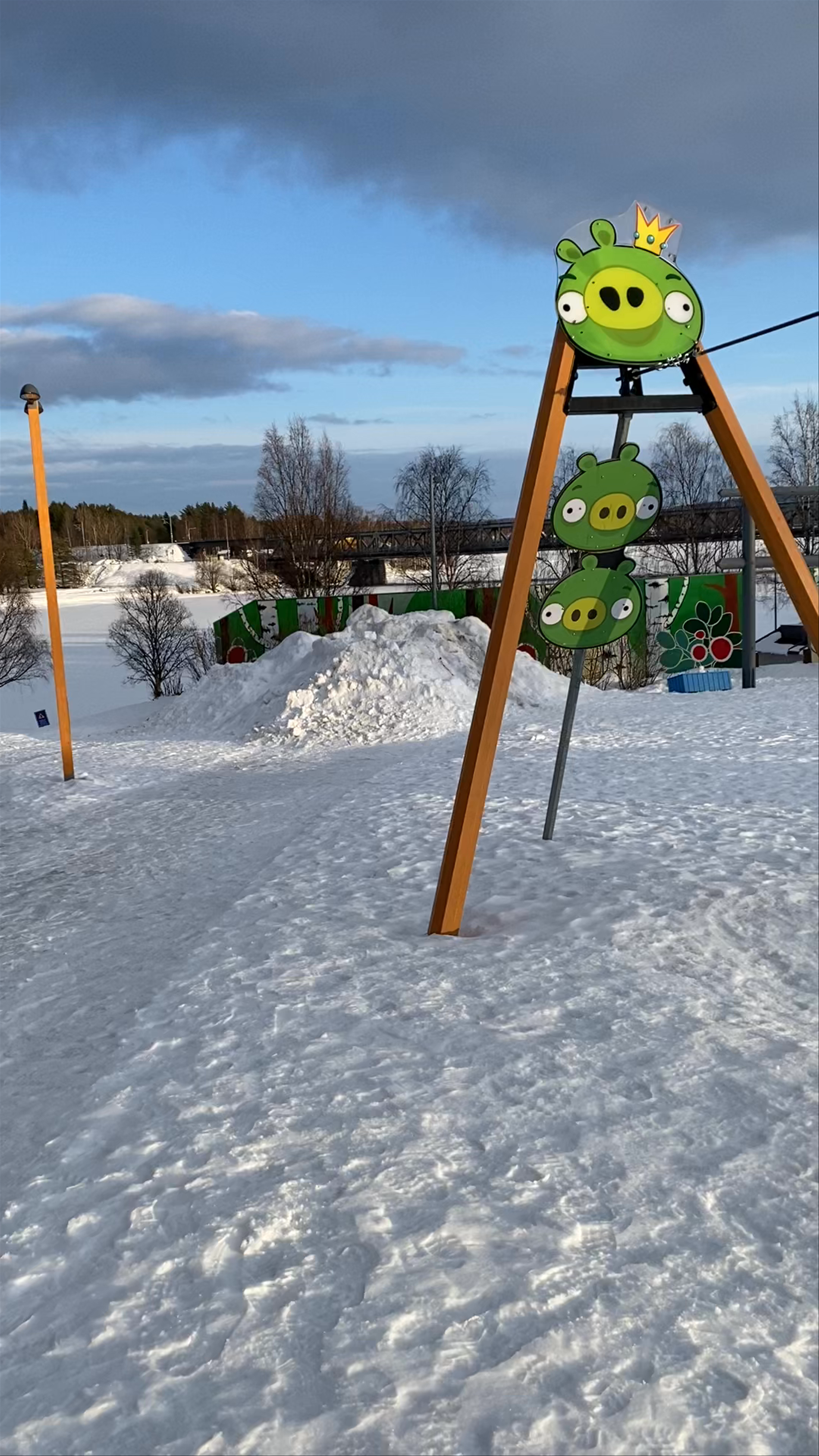 Angry Birds Playground Fun in Snowy Rovaniemi