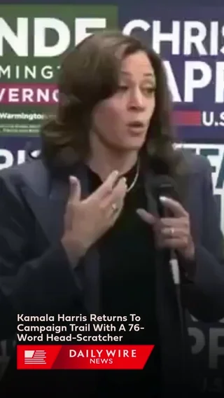 Kamala Returns To Campaign Trail With 76-Word Head-Scratcher