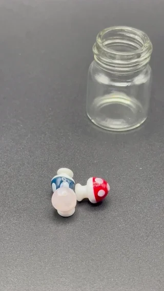 Preview pic of Mushroom Terp Pearls For Bangers Slurpers E rigs Green Red Pink White 3 Pack