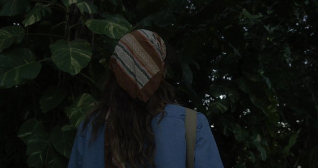 Woman exploring the jungle