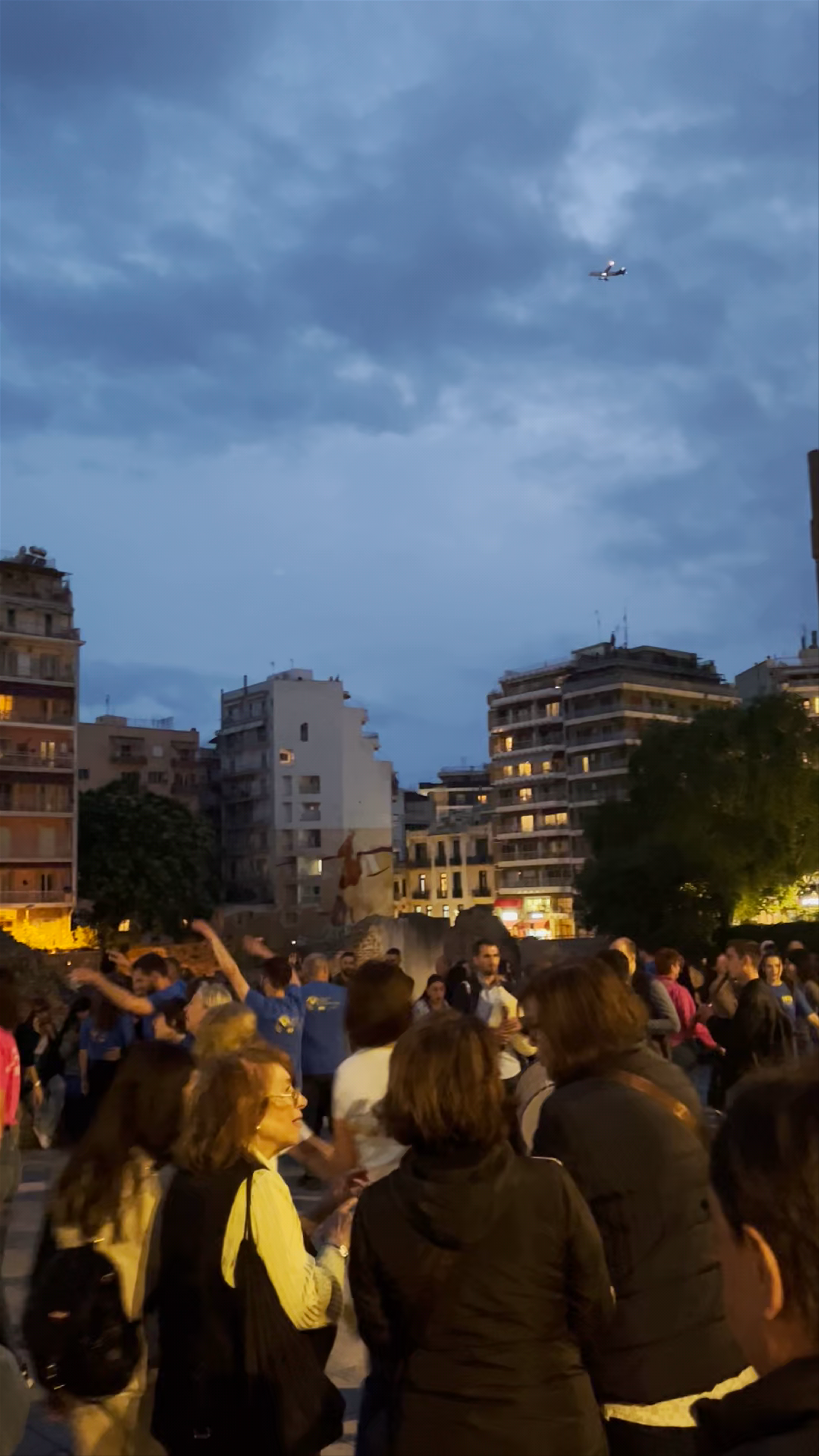 Evening Festivities at Navarinou Square, Thessaloniki