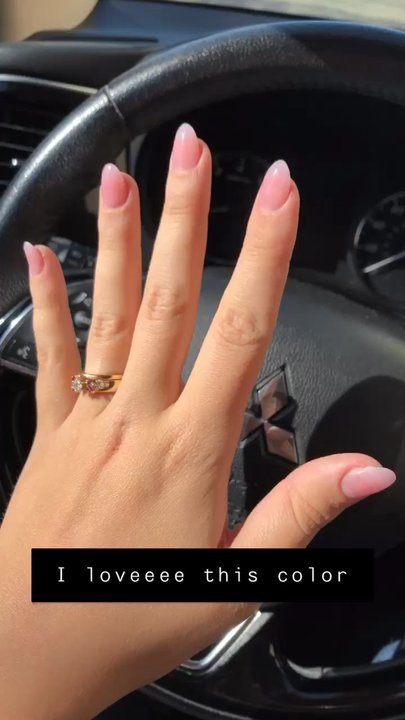 Imperial Nails - Almond shape with pink powder - Nail Salons Near Me - Imperial Beach, California