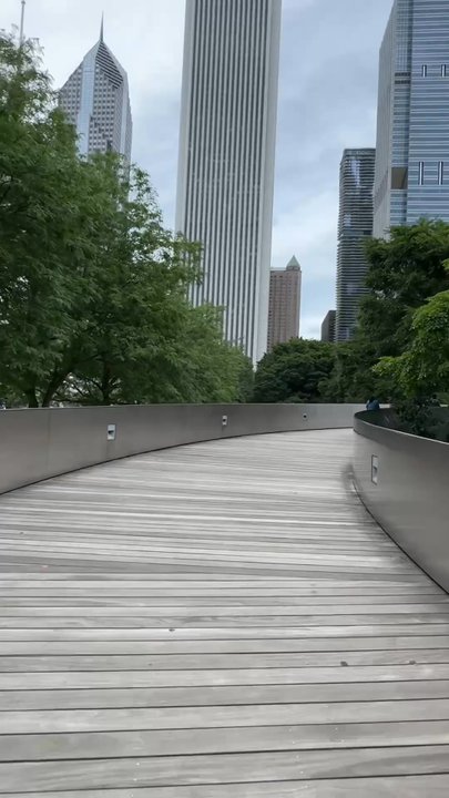 BP Pedestrian Bridge - 07.04.25 BP Pedestrian Bridge... a 925-foot-long winding bridge - Landmarks & Historical Buildings Near Me - Chicago, Illinois